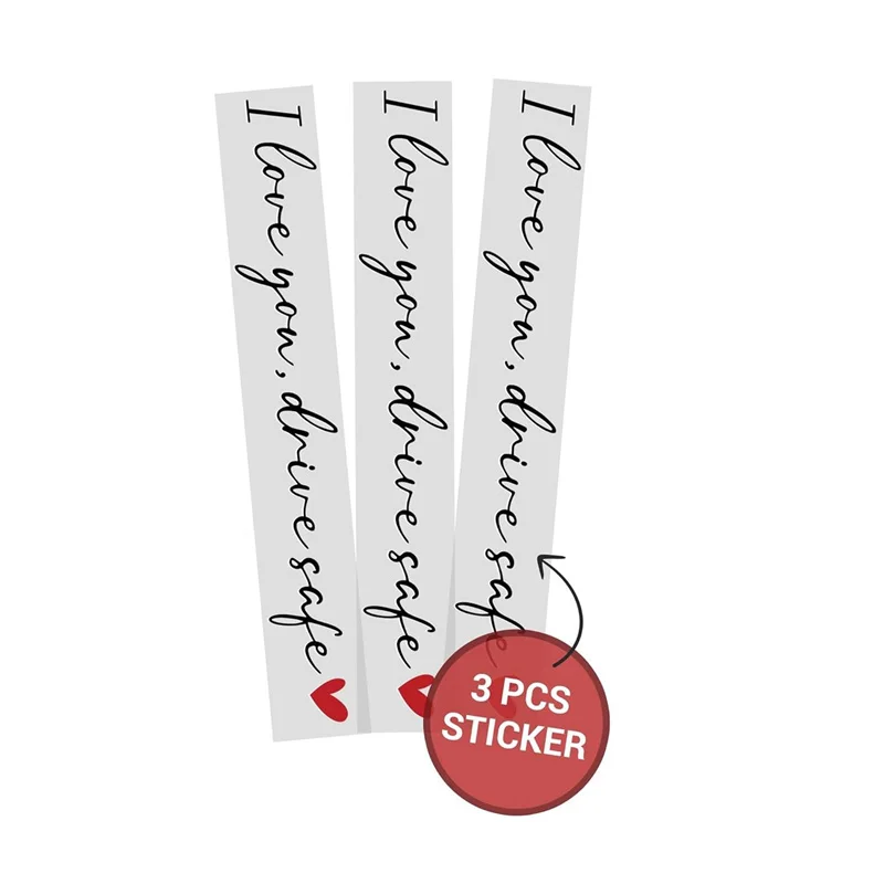I Love You Drive Safe Car Mirror Stickers Affectionate Reminder Heartfelt Safety Reminder For Women Drivers Car Interior Sticker