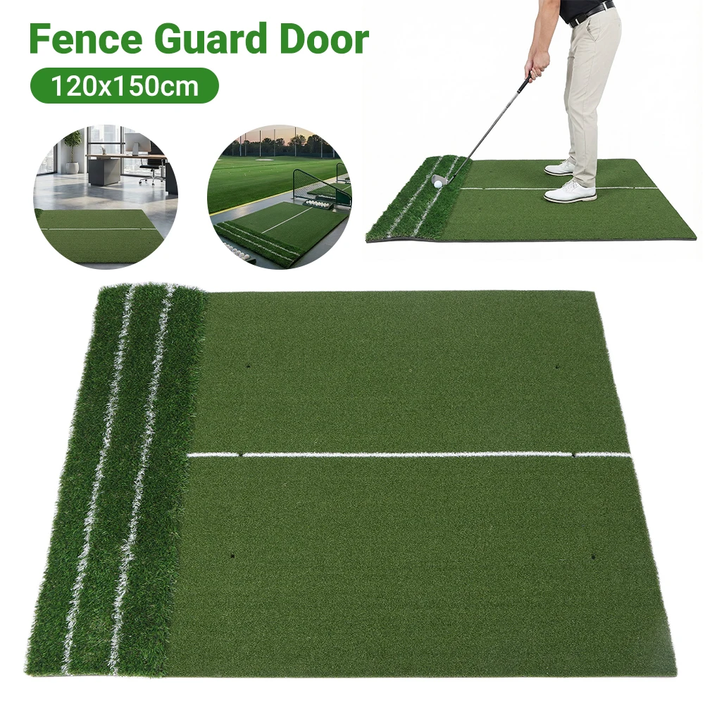 

Тренажерный коврик для гольфа Dense Elite Mats с инструментом для выравнивания, 1.2x1.5м, с короткой травой 11мм и грубой травой 40мм, подарки для мужчин, женщин, для дома