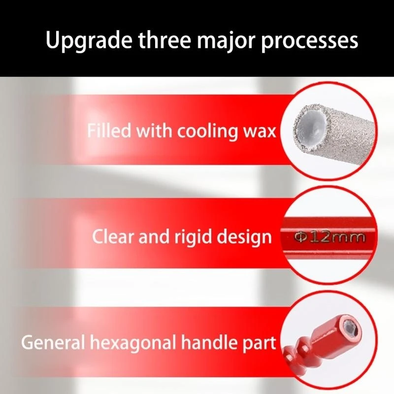 

Профессиональное сверло с шестигранным хвостовиком для аккумуляторных инструментов, встроенный охлаждающий воск и обработка