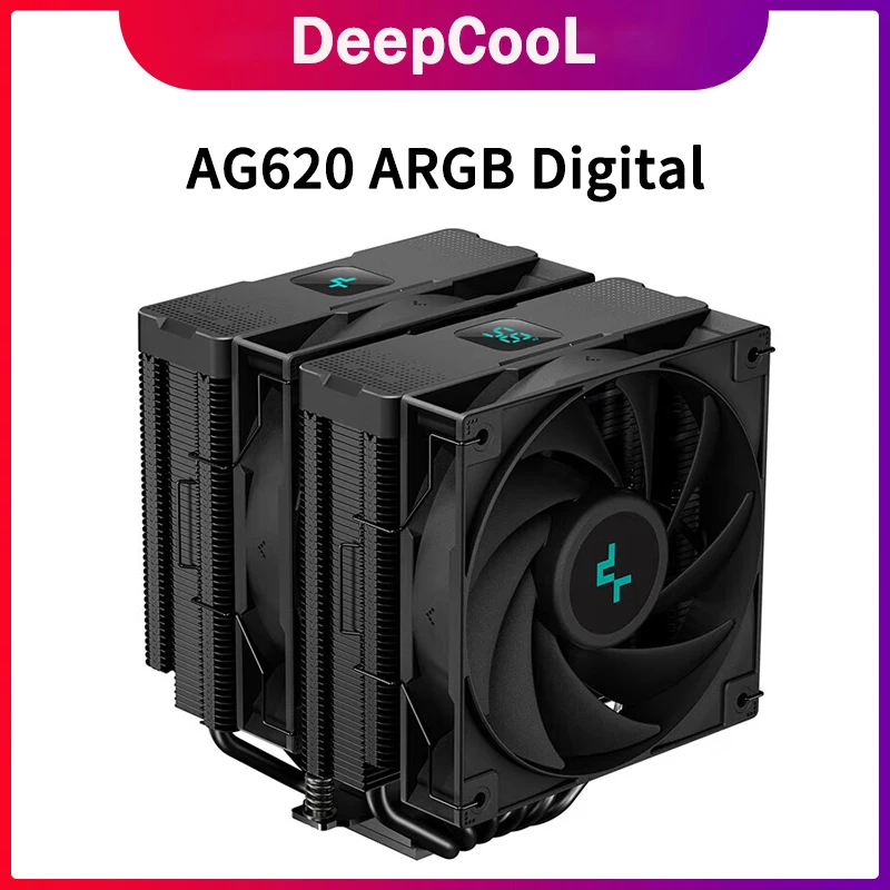 

DeepCool AG620 Digital ARGB 6 Heat Pipe CPU Cooler 120MM Cooling Fan Temperature D isplay CPU Air Cooler Radiator For AM4 AM5