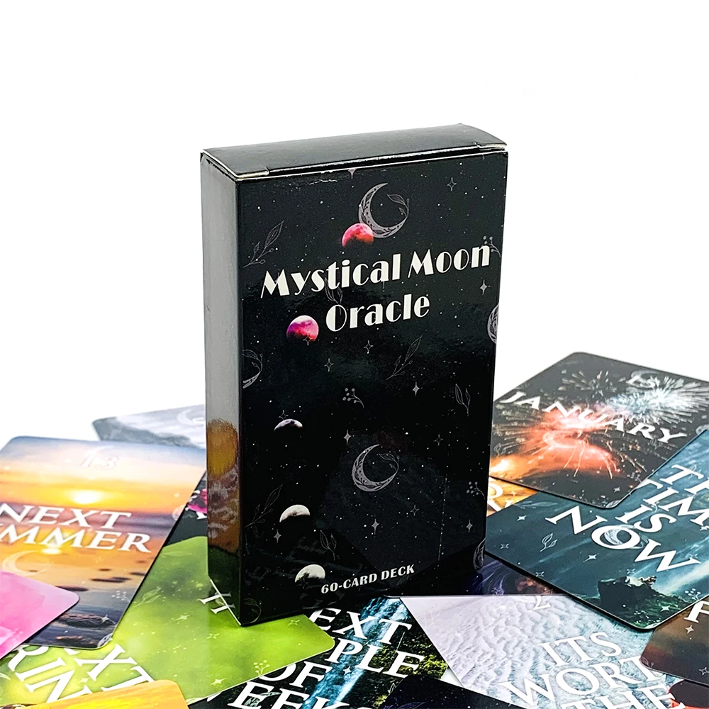 

Изысканные карты Oracle, 60% карты Mystical Moon Oracle с изобретанием для родственной душа, гадания, вечеринки, развлечений, карточки для отдыха