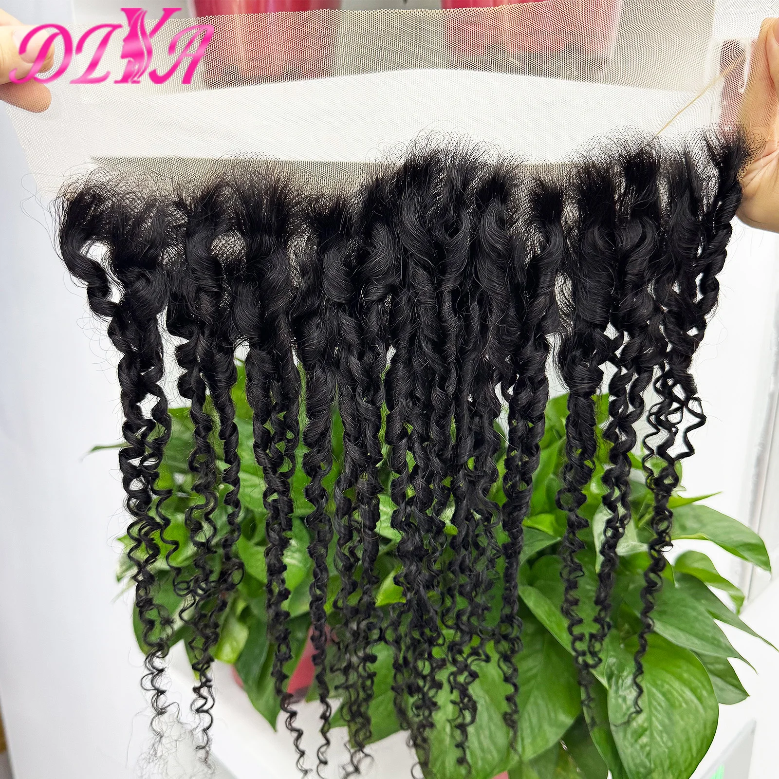 

12-20inch Pixie Curly 13x4 Transparent Lace Frontal Only Bouncy Curly Real Human Hair Swiss Lace Closure Pre Plucked for Women