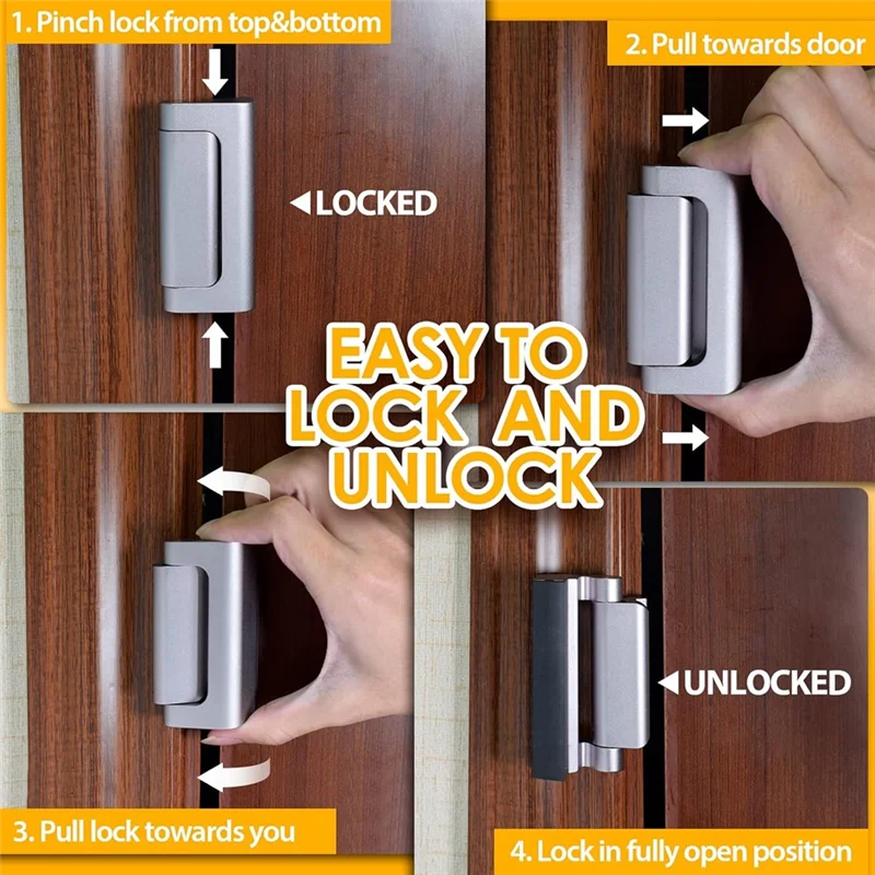 B84B-Child-Proof Front Door Lock High Security Home Security Door Reinforcement Locks For Kids Safety