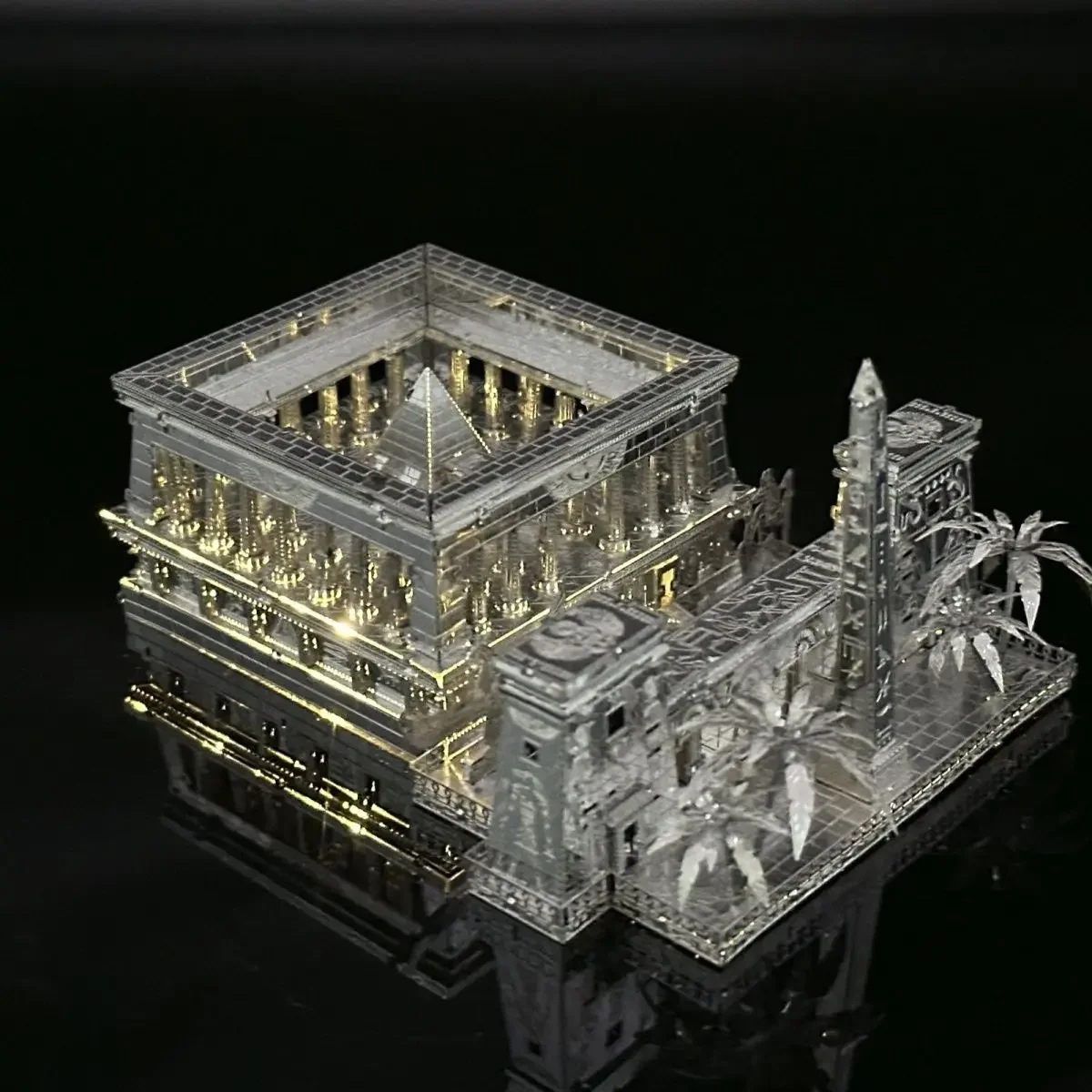 Temple of Rebirth 3D Metal Building Puzzle DIY Handmade Assembly Model Fingertip Toy Ornament