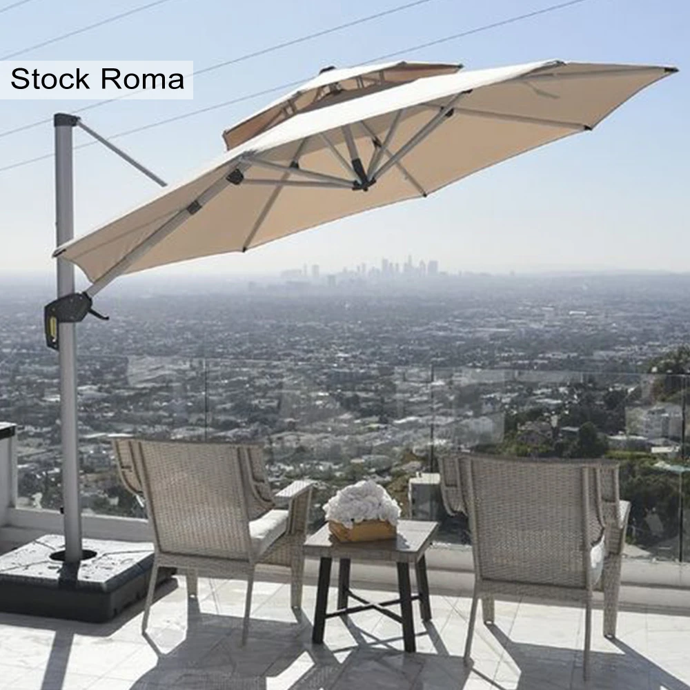 

Best Selling Garden Patio Umbrella Restaurant Cafe Hotel Luxury Outdoor Commercial Big Size Garden Parasol Rome Large Umbrella