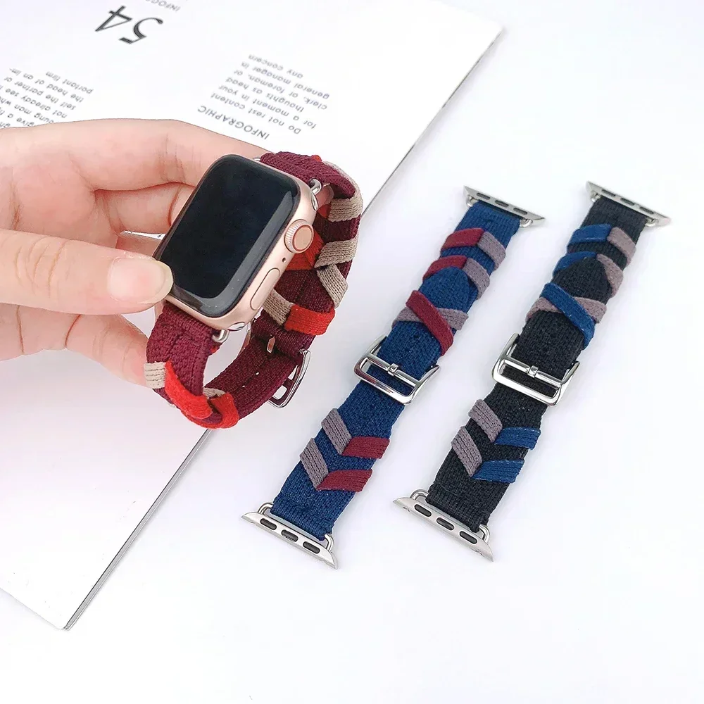 Original Nylon Loop Band For Apple Watch Ultra 2 49mm Bridon Strap For IWatch Series 9 8 SE 7 6 5 44mm 40mm 45mm 49mm 41mm 38mm