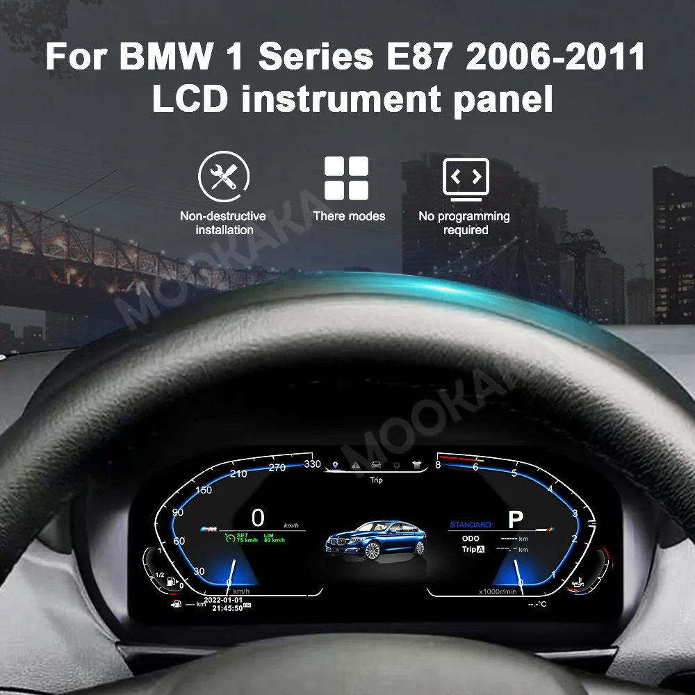 

Цифровая приборная панель для BMW 1 серии E87 2006-2011, виртуальный кокпит, ЖК-дисплей, панель приборов, экран спидометра, аксессуары