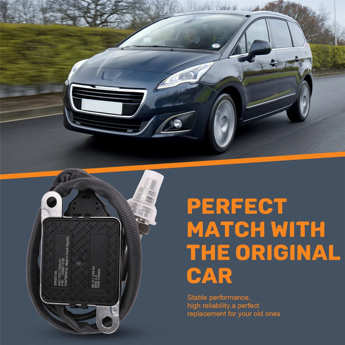 

A22P_5-PIN 9821120980 5WK96746A Nox Sensor for Citroen C3 C4 Berlingo Peugeot 208 308 3008 5008 Boxer 1.6 2.0 BlueHDi