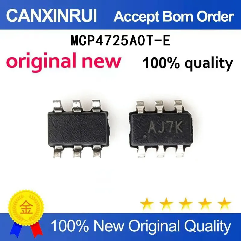 

(5-100 Pieces) Brand new original MCP4725A0T-E/CH SOT23-6 silk screen AJ * * digital to analog converter chip IC