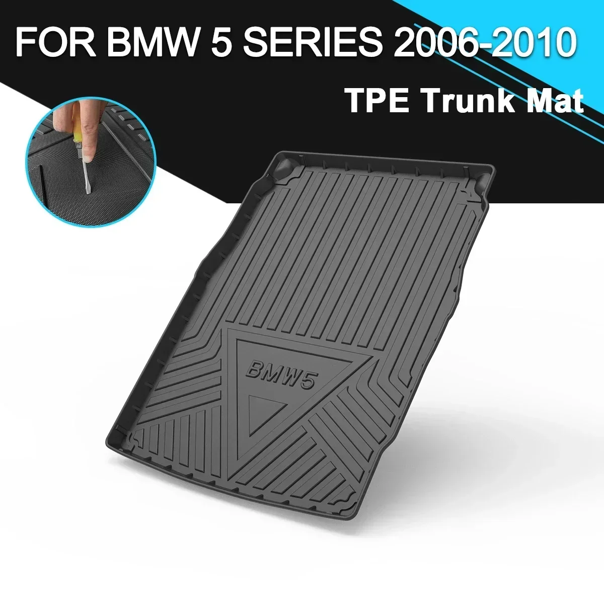 

Car Rear Trunk Cover Mat TPE Waterproof Non-Slip Rubber Cargo Liner Auto Accessories For BMW 5 SERIES 2006-2010
