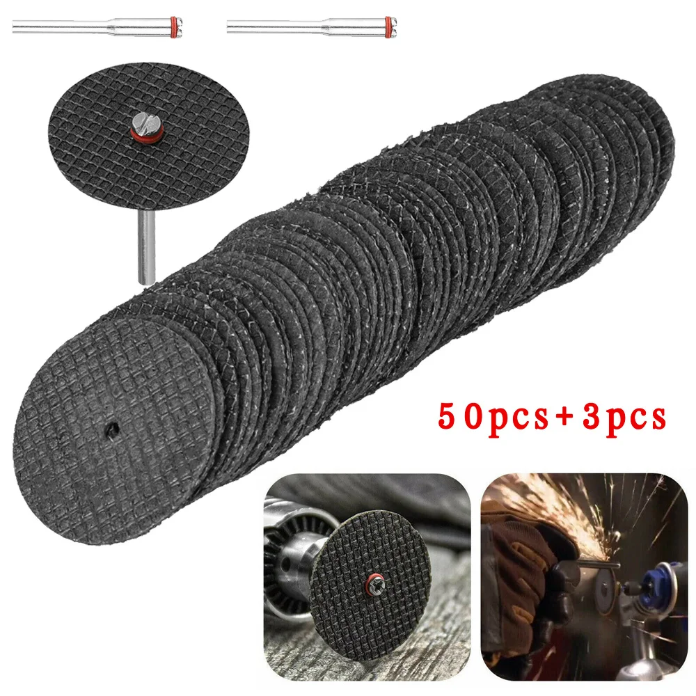 50pcs 32mm Mandrel Fiberglass Reinforced Cutting Discs Wheel Rotary Discs Saw Set For Rotary Tool Angle Grinder Wheel