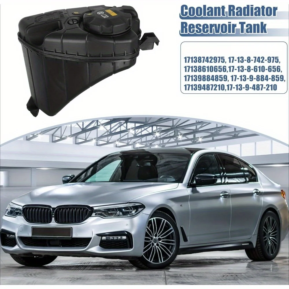 

Coolant Radiator Reservoir Tank 17138610656 Coolant Overflow Expansion Bottle with Cap and Sensor for BMW 530e 2018-2020