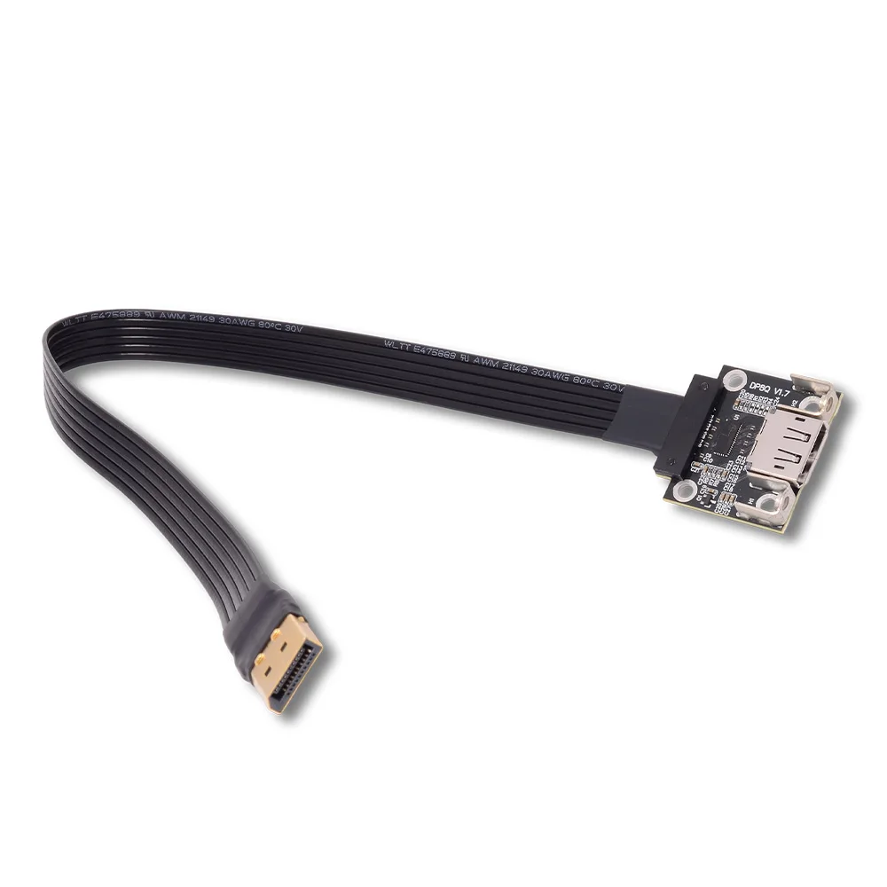 DP Male To Female Extension Cable DisplayPort DP1.2/1.4/2.1 Corner Connection GPU High Brush Connection HDR/DSC 32-bit/1536kHz
