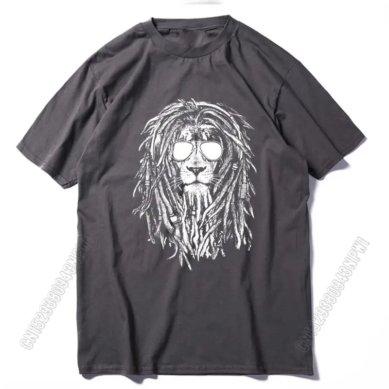 2022 Casual Crew Neck Summer Men Tshirt Loose T-Shirt Tee Shirt 100% Cotton Cool Lion Graphic Design Men T Shirt Gift