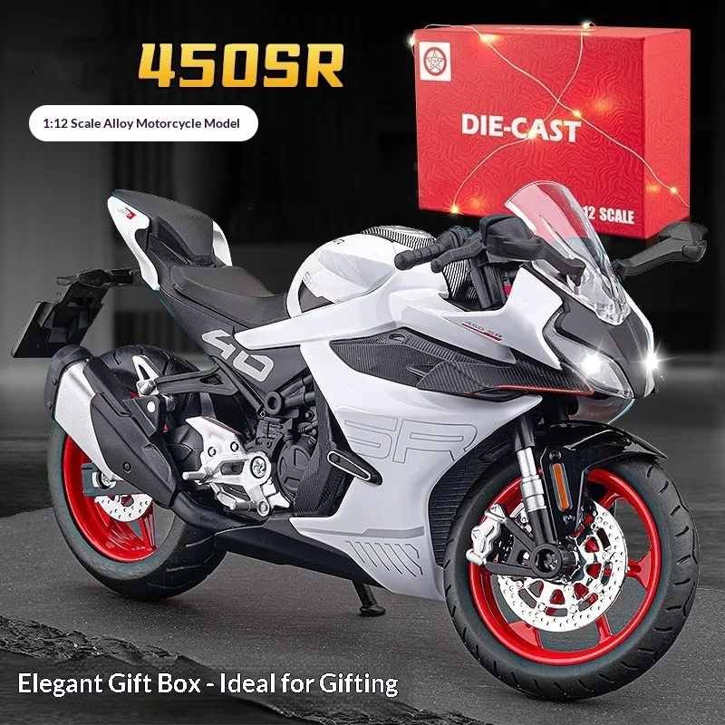 

Huayi Chunfeng 450SR Alloy Motorcycle Model with Light & Sound, Working Front & Rear Suspension & Alloy Wheels