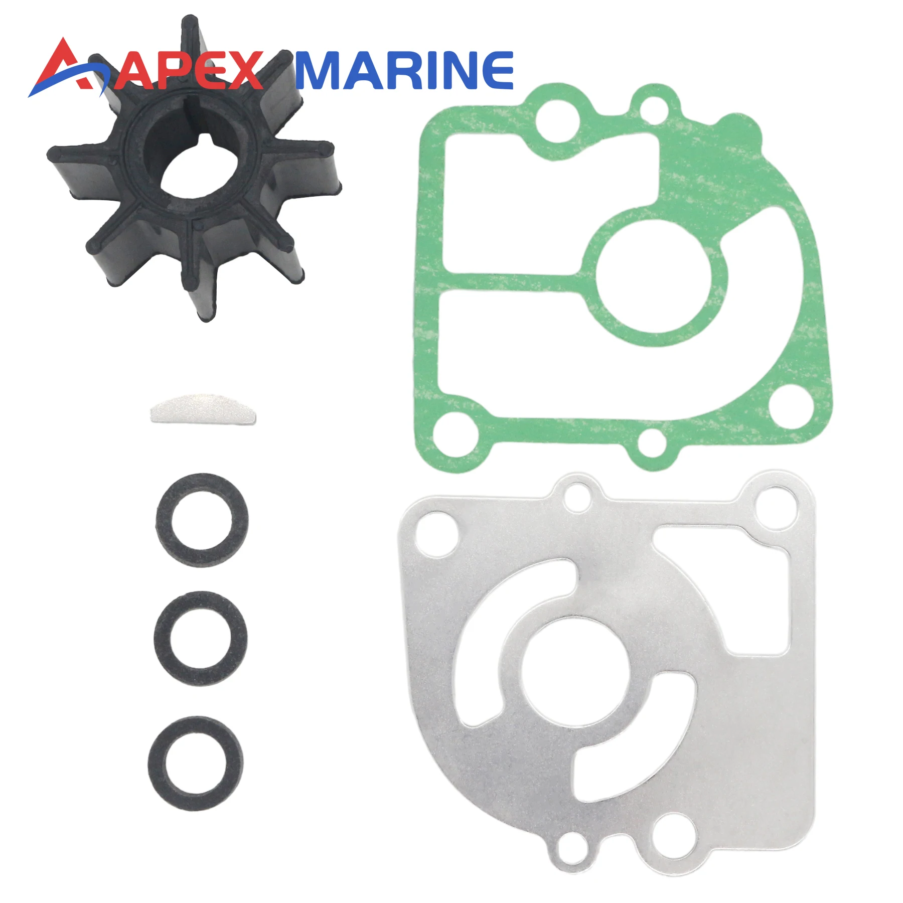 Water Pump Impeller Repair Kit  3B2-87322-0 Compatible with Nissan Tohatsu 4 Stroke NSF MFS 9.9 15 18 20 HP 334-65021-0