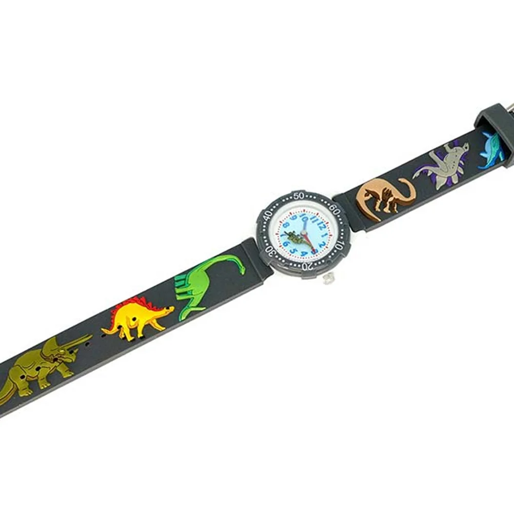 1Pcs Cartoon Watch Creative Dinosaur Pattern Quartz Waterproof Wristwatch Durable Comfortable Cool Gift