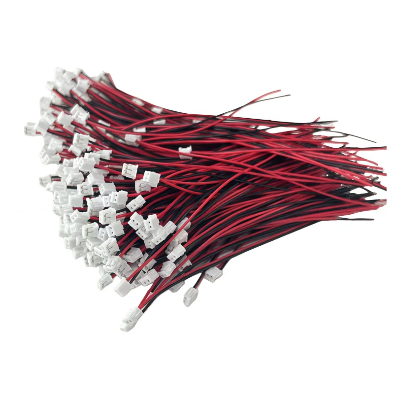 Bulk Pack 5/10/20pcs ZH1.5 Cable Connectors 1.5mm Spacing 2-Pin Electronic Wire Single End 100mm Length for DIY 28AWG