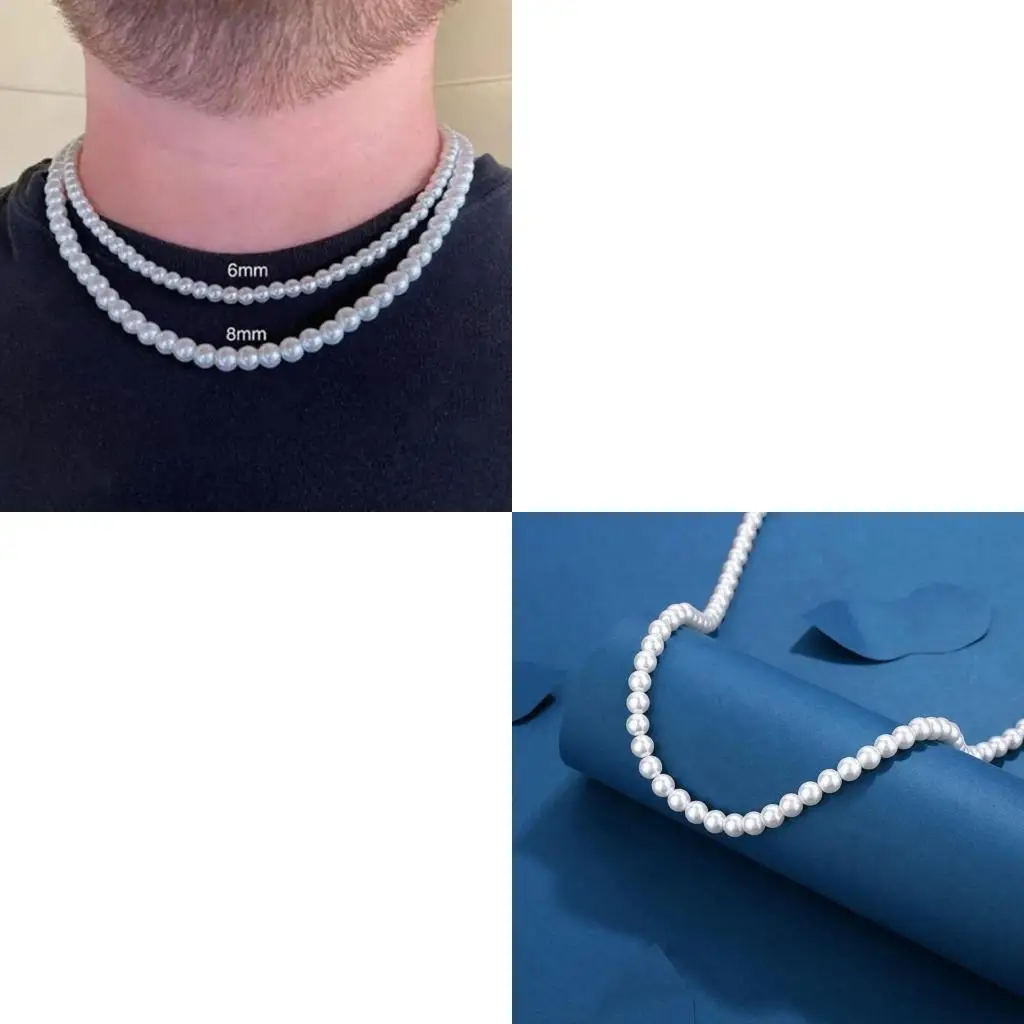 

652F Pearl Choker Necklace Pearl Clavicle Chain Wedding Pearl Necklaces For Brides Round Baroque Pearl Necklace