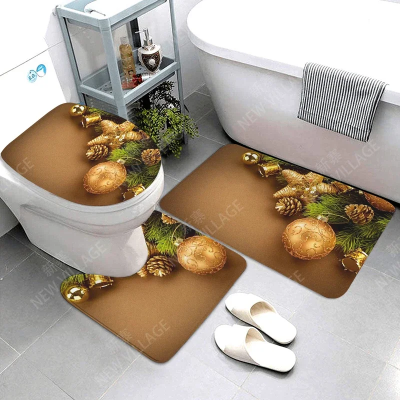 home bathroom floor mats Christmas decorations Bath Foot mat modern bathroom accessories rug Toilet mat Bathtub anti-slip carpet