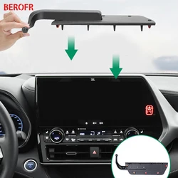 LHD Car Phone Holder for Toyota Highlander 2023 2021 2022 Dashboard Mount Cell Phone Holder Wireless Charger Mobile Phone Stand