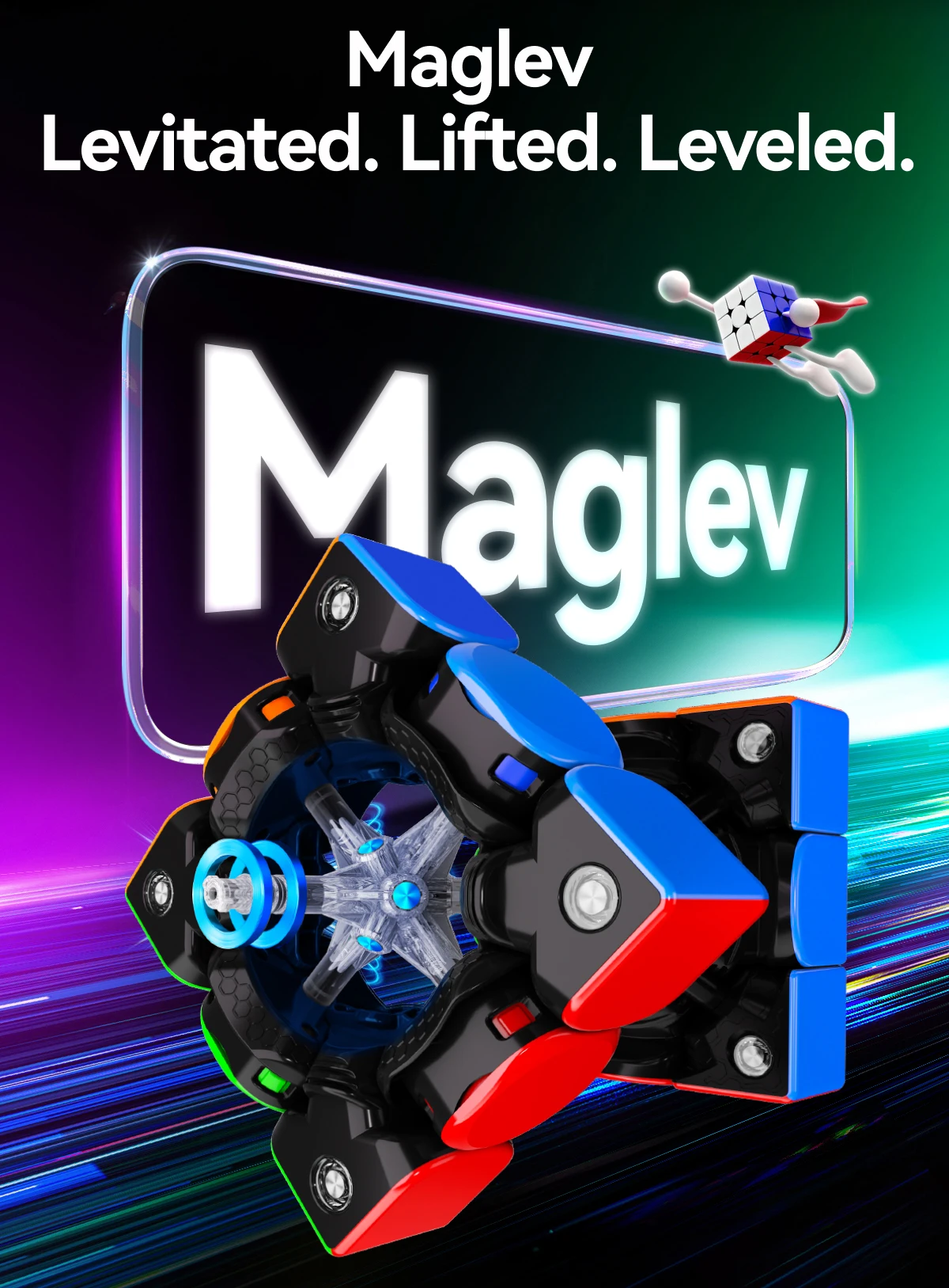 [Picube] GAN V100 Maglev UV Stickerless Magnetic 3x3x3 Speed Cube 3x3 Professional Ganv100 Magic Cube Puzzle Toys