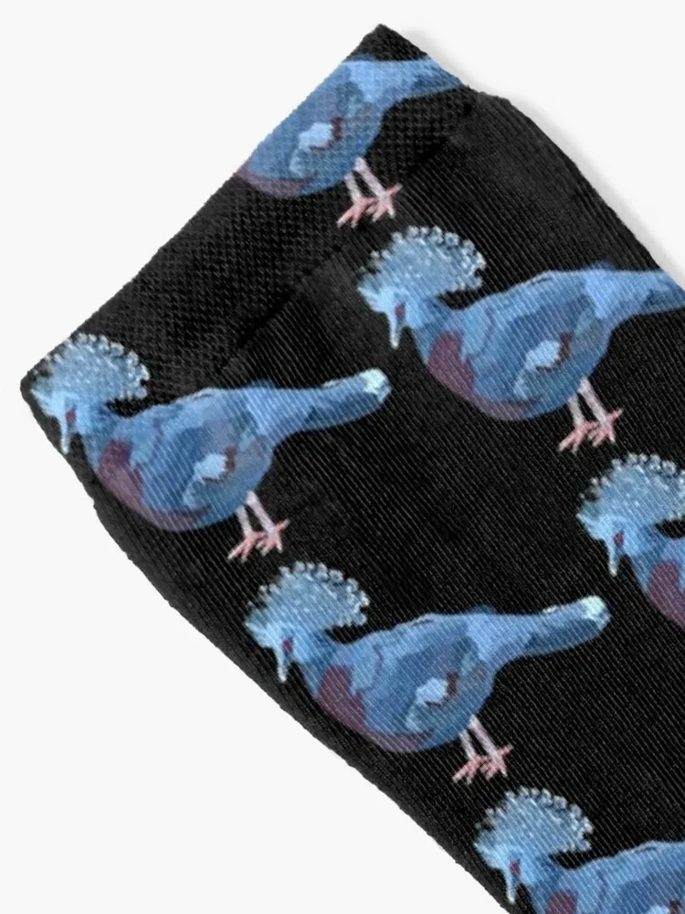 V is for Victoria Crowned Pigeon Socks Non-slip designer brand funny gift Socks For Girls Men's