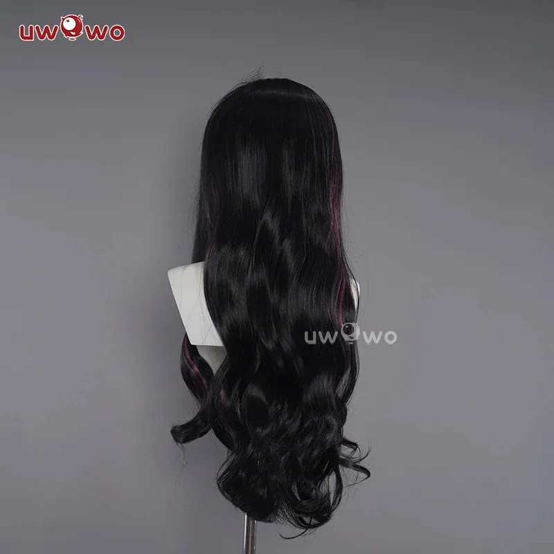 UWOWO Monster High Cosplay Draculaura disfraz peluca negro y rosa 75CM pelo largo resistente al calor