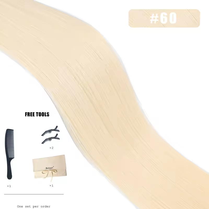 Genius Weft Human Hair Extensions 100G Double Drawn Blonde Bundles Invisible Straight Virgin Hair Weft Full End Top Quality - Image 15