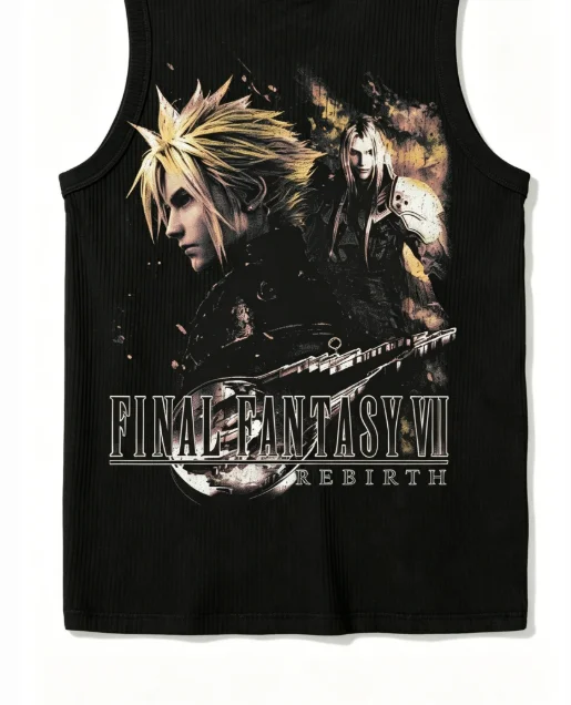 Final Fantasy Ribbed Tank Streetwear Anime Lover New Model personality Clothes Year round clothing Unisex high quality Couples