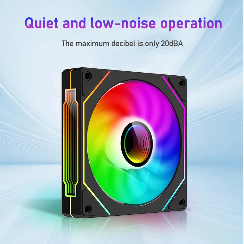 Zezzio PRISM 4 PRO ARGB Case Fan 120mm Seaview Room Chassis Cooling Fan 5V 3PIN Infinite Mirror Light Effect PWM Quiet Fan