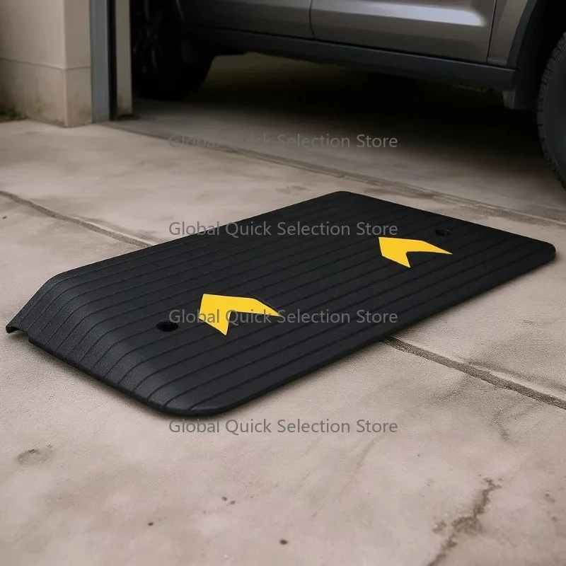 Weituo 3 Inch Rise Door Ramp Natural Rubber Non-Slip Surface 33069 Lbs Load Capacity Curb Ramp for Vehicle Access