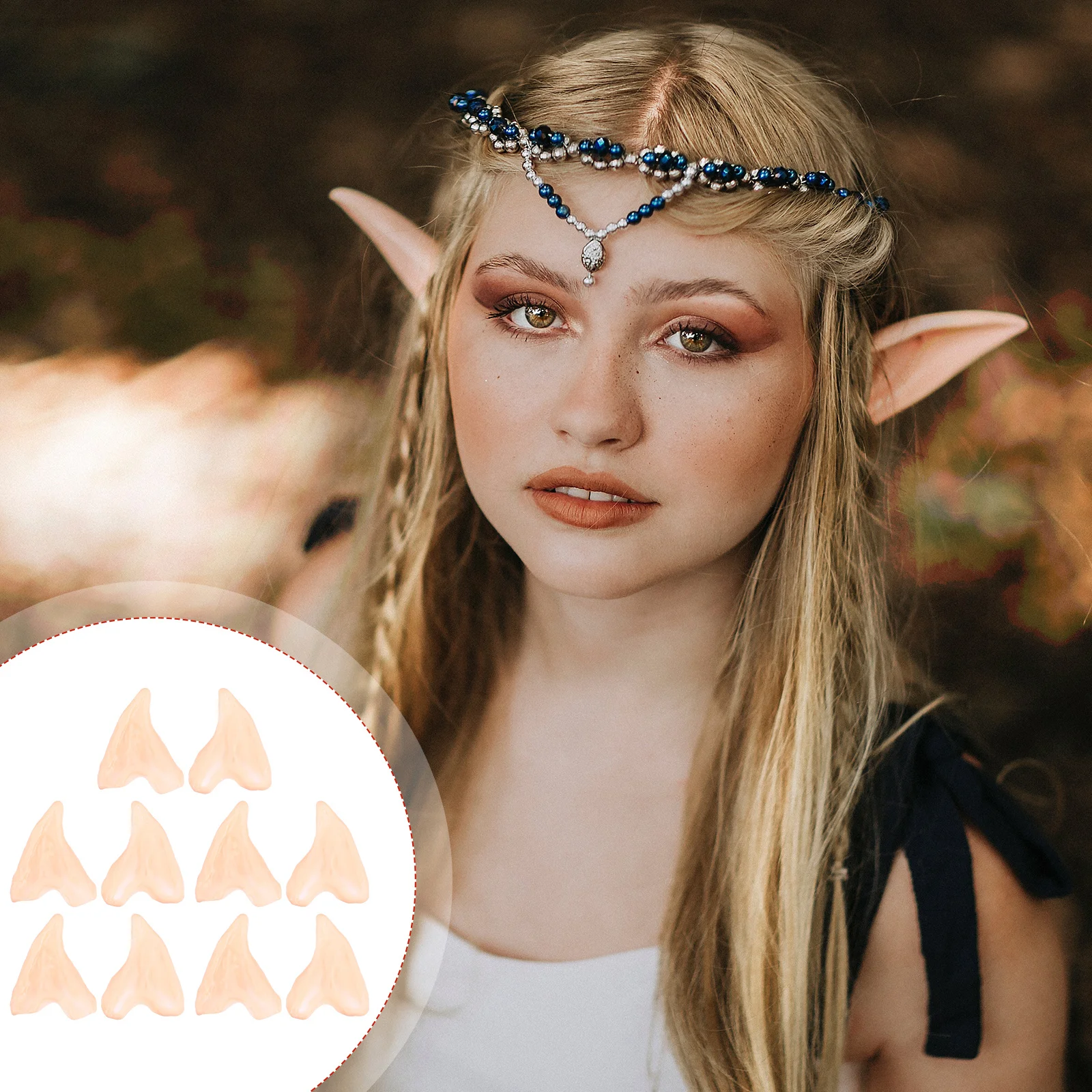 

5 Pair Halloween Costume Ears Cosplay Accessory for Dress Up Party Makeup Prop Vampire Elf Fairy Anime Theme