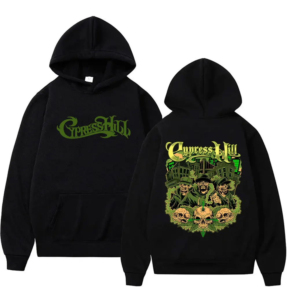

Limited Rapper Cypress Hill Skeleton Double Sided Print Hoodie Men Women Hip Hop Fashion Oversized Pullover Male Casual Hoodies