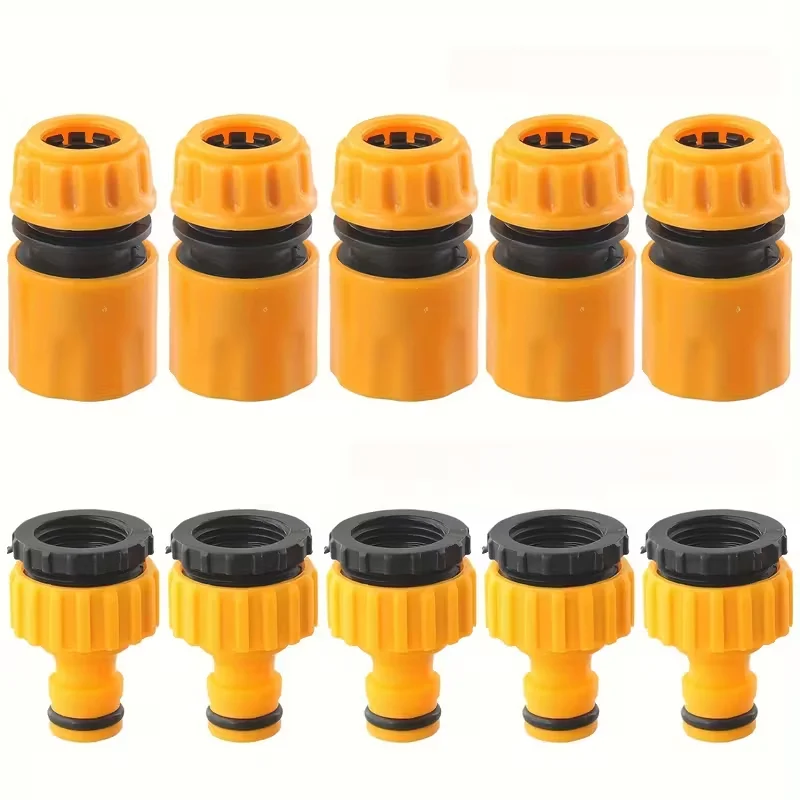 6개입 범용 호스 퀵 커넥트 피팅 나사형 탭 어댑터 야외 차량 유지보수 정원 관개용