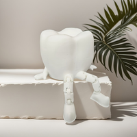 3D Printed Teeth Sculpture Ornaments, Cute Teeth Decorations with Legs, Fun Desktop Dental Decorations, Unique Home Decor