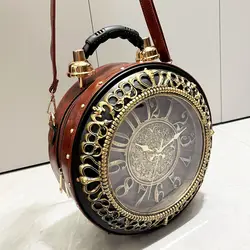 Borse e borsette firmate di lusso borse a tracolla borsa divertente a forma di orologio borsa rotonda da donna divertente borsa da donna in pelle pu