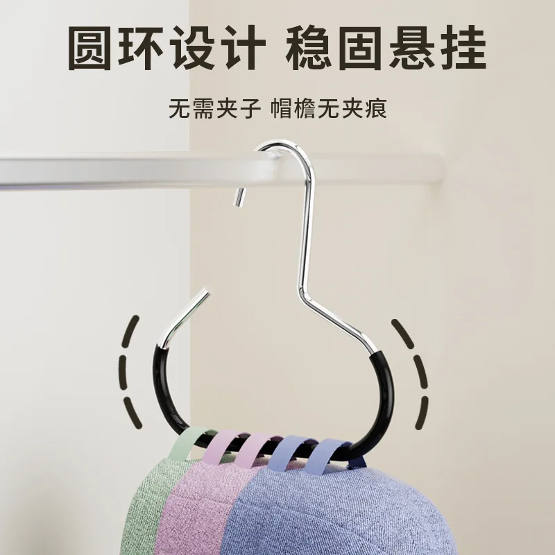 

10 PCS Hat Storage Rack Loop Tie Belt Scarf Hanger Neckties Shawls Scarves Black Holder