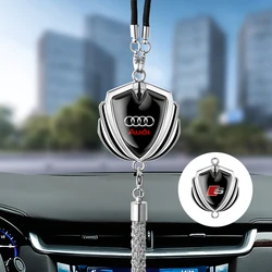 Car Accessories Rear View Mirror Pendant Ornament Dangle Trim Badge For AUDI Sline Q7 Q5 S4 S5 A6 C7 TT Q4 RS A3 A5 A4 A1 A7