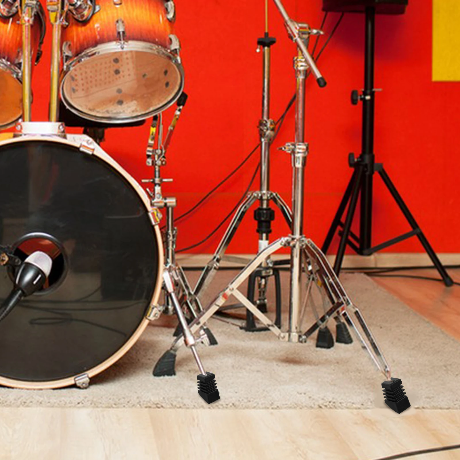 

3pcs Rubber Feet Replacement Anti-Slip Durable High-Strength Material Easy Install Compatible With Drum Racks Dart Racks