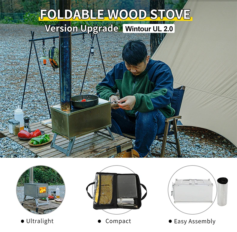 [Baru] Kompor Stainless Steel  - Outdoor Camping Stove Wood ulasan dan harga