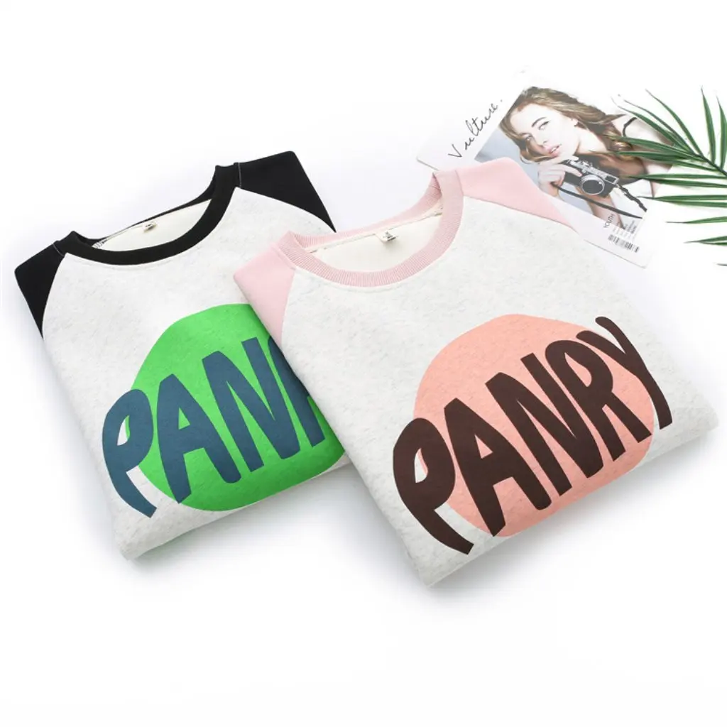 

plus Size Women's round Neck Sweater Chubby Girl Fashion Color Matching Print Thickened Autumn New Top for Older Women