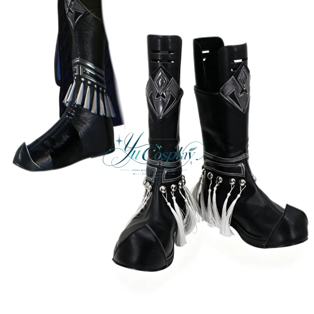 Anime Game JX3 Style Male Cosplay Shoes Character Boots Ancient Fantasy Footwear for Chinese Festival and Convention