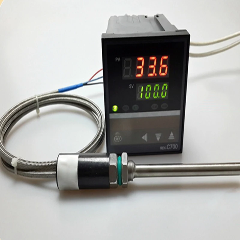 K/E Type Thermocouple Temperature Rod PT100 Sensor Platinum Thermal Resistance Waterproof M12 Oven Temperature Control