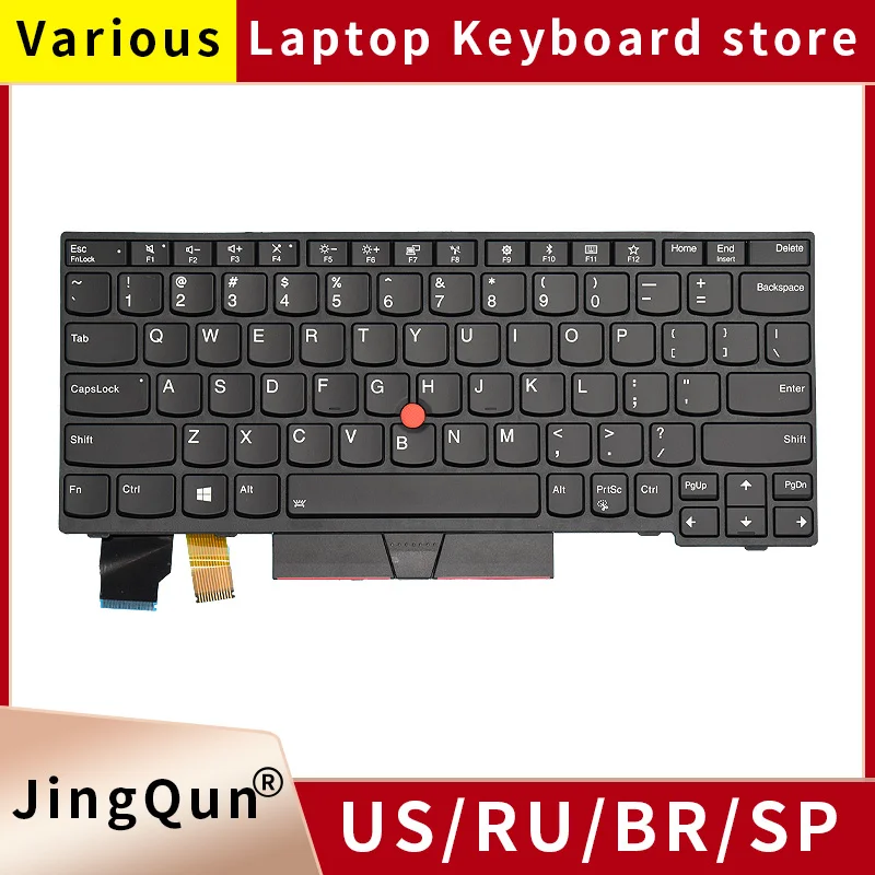 

New US Russian Backlight Laptop Keyboard For Lenovo Thinkpad X13 L13 X280 A285 X390 X395 01YP160 01YP040 01YP142 01YP222 01YP120