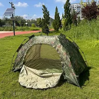 Outdoor tent 2-3 people rainproof and waterproof double single-layer automatic camouflage tent camping training camouflage tent