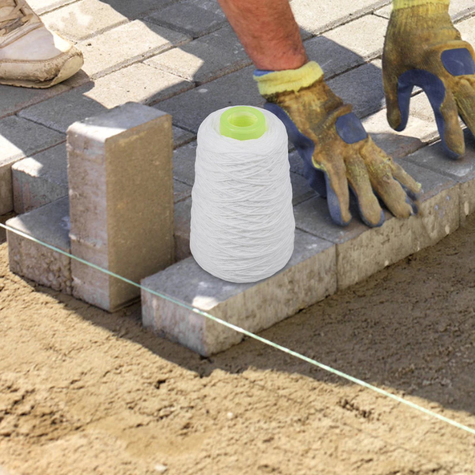 

Masonry Line 0.8mm Cotton Thread for Bricklaying Construction Site Layout String Ink Absorb Line 350m Sewing Craft Tool