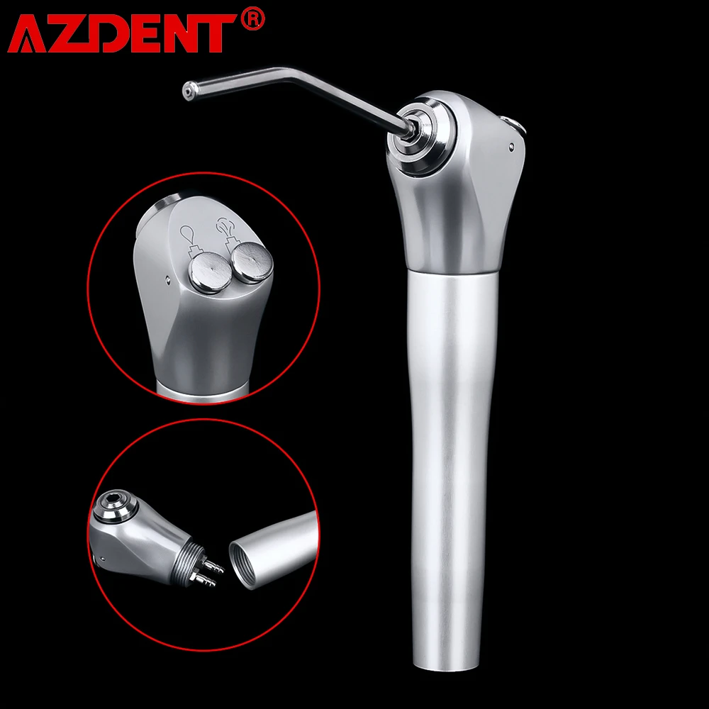 AZDENT Dental Air Water Spray 3 Way Syringe Handpiece with 2 Nozzles Tips Tubes For Air Triple Syringe Dental Cleaning Equipment