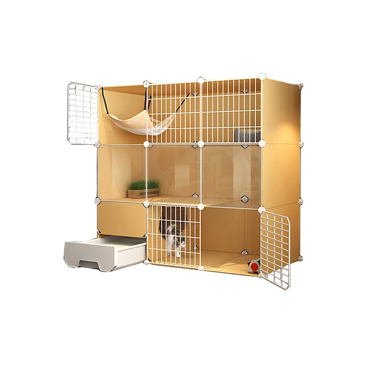 

Cat cage home indoor cat villa super large free space bold cat house
