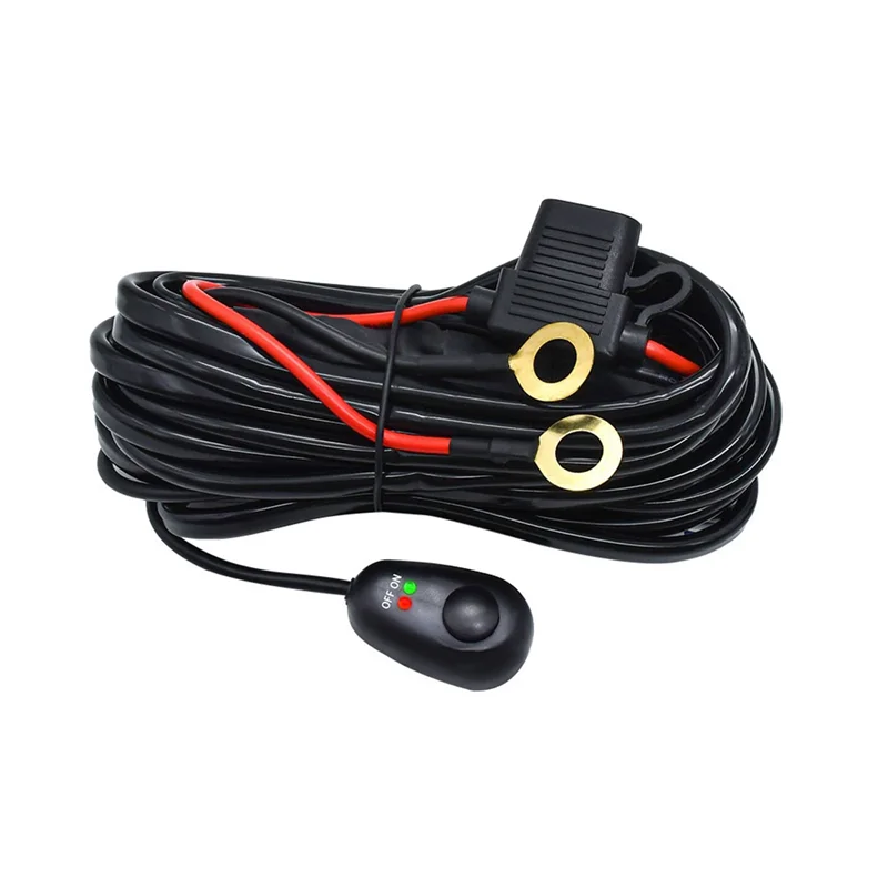 480W 14AWG 12V 40A Wiring Harness Relay Loom Cable Kit Fuse for Offroad LED Work Lamp (1 Control 1